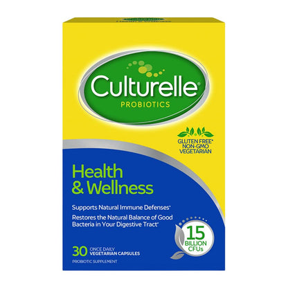 Culturelle Probiotics 15 Billions CFU Health & Wellness 30 Veg Capsules