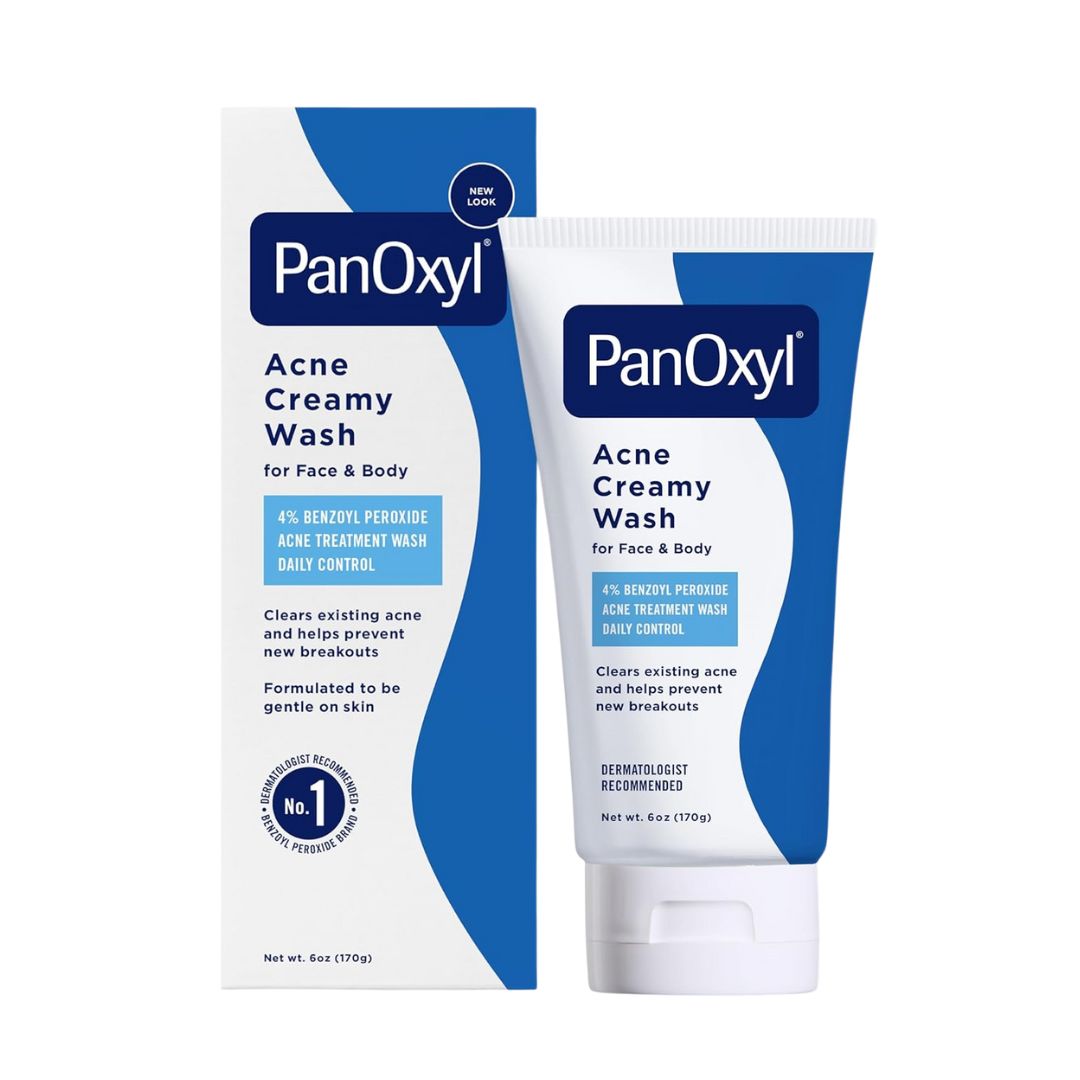 PanOxyl 4% Benzoyl Peroxide Acne Creamy Wash For Face & Body 170g
