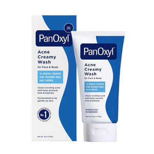 PanOxyl 4% Benzoyl Peroxide Acne Creamy Wash For Face & Body 170g