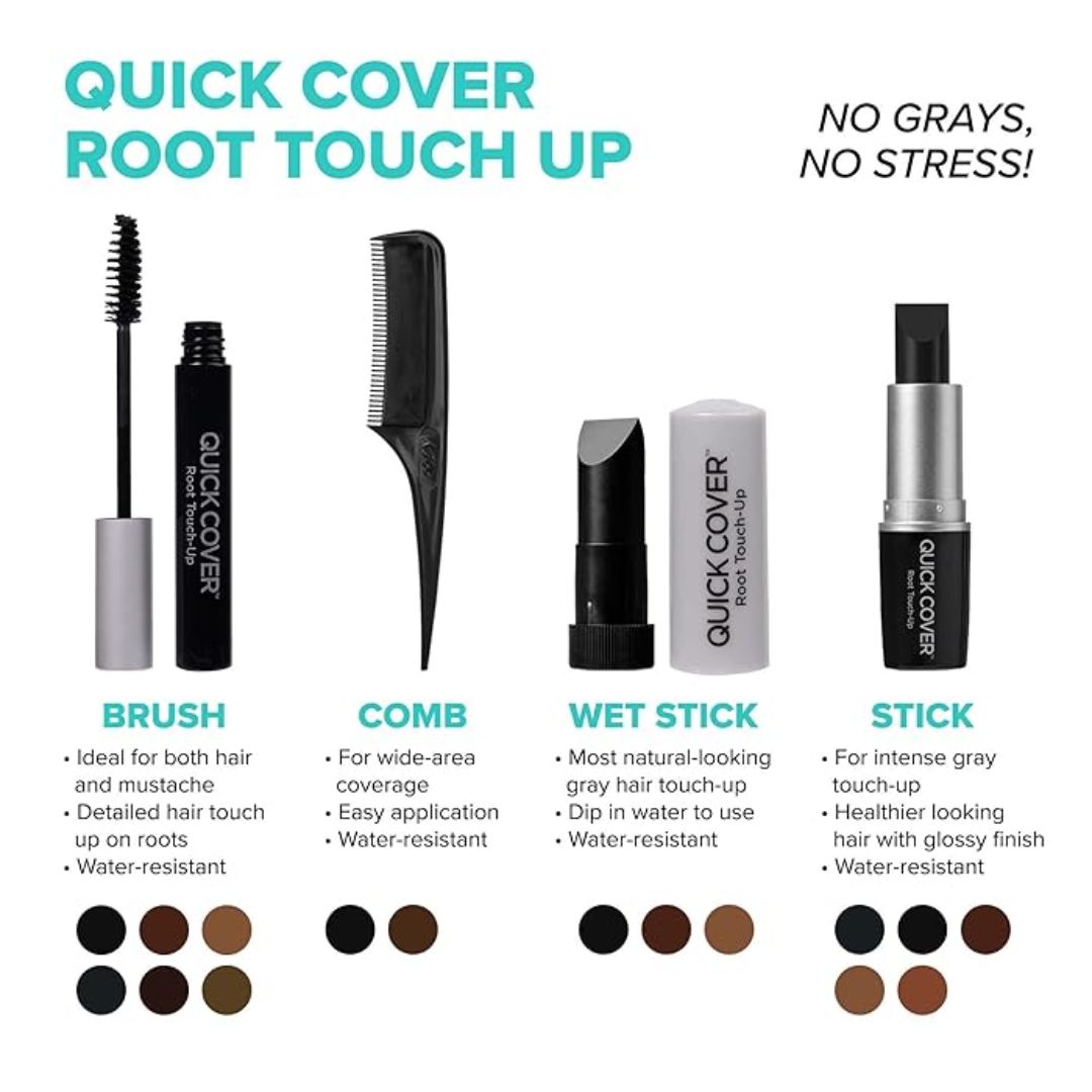 Red By Kiss Quick Cover KGC01 Black Root Touch-Up Stick 13g,X003ED3TCH