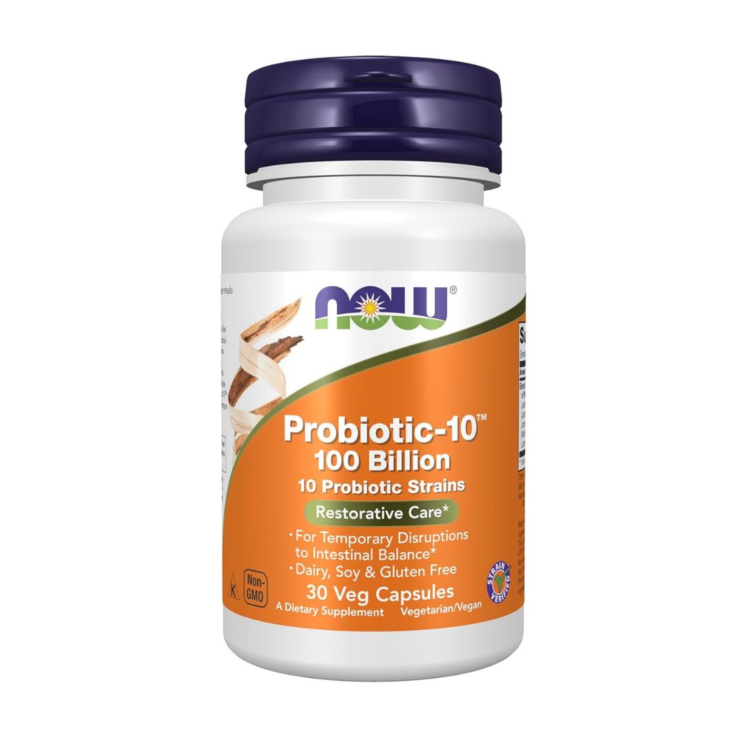 Now Foods Probiotic-10 100 Billion 30 Veg Capsules