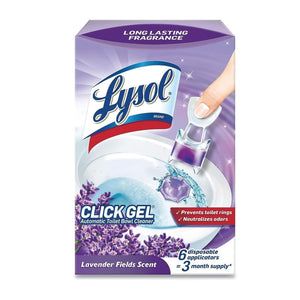 Lysol Lavender Fields Scent Click Gel Automatic Toilet Bowl Cleaner (Pack Of 6) 5g Each
