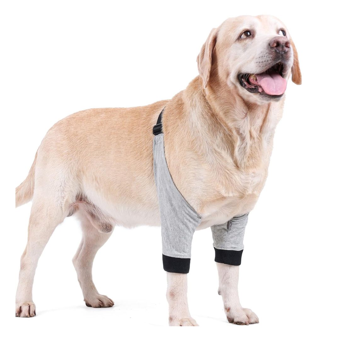 Yealay Small Medium Size Gray Dog Recover Front Legs Sleeve