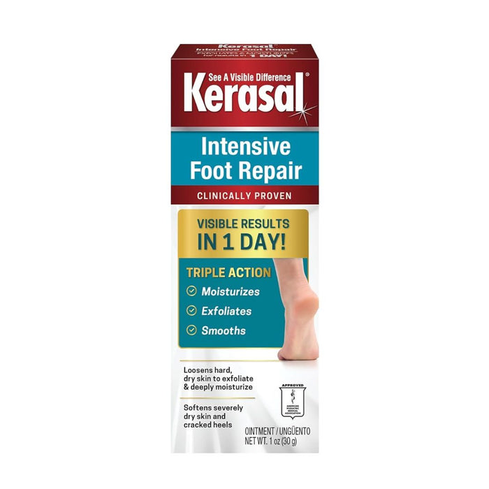 Kerasal Triple Action Intensive Foot Repair Skin Healing Ointment For Dry Skin & Cracked Heels 30g