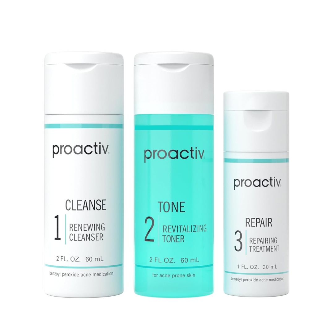 Proactiv 3 Step Acne Cleanser 60ml, Toner 60ml & Repair 30ml Treatment Kit