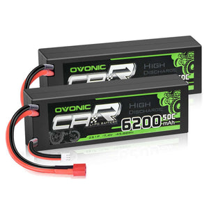 Ovonic High Discharge 7.4V 6200mAh 50C Li-Po Battery (Pack Of 2)