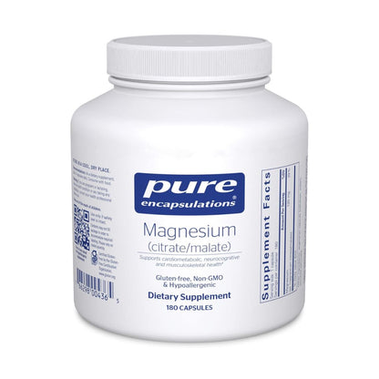 Pure Encapsulations Magnesium Citrate + Malate 180 Veg Capsules