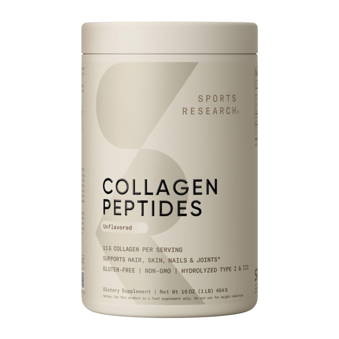 Sports Research Collagen Peptides 11g Unflavored Powder 454g