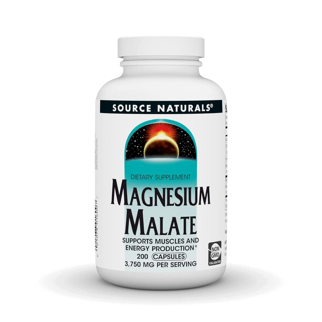 Source Naturals Magnesium Malate 3,750mg 200 Veg Capsules,021078016007