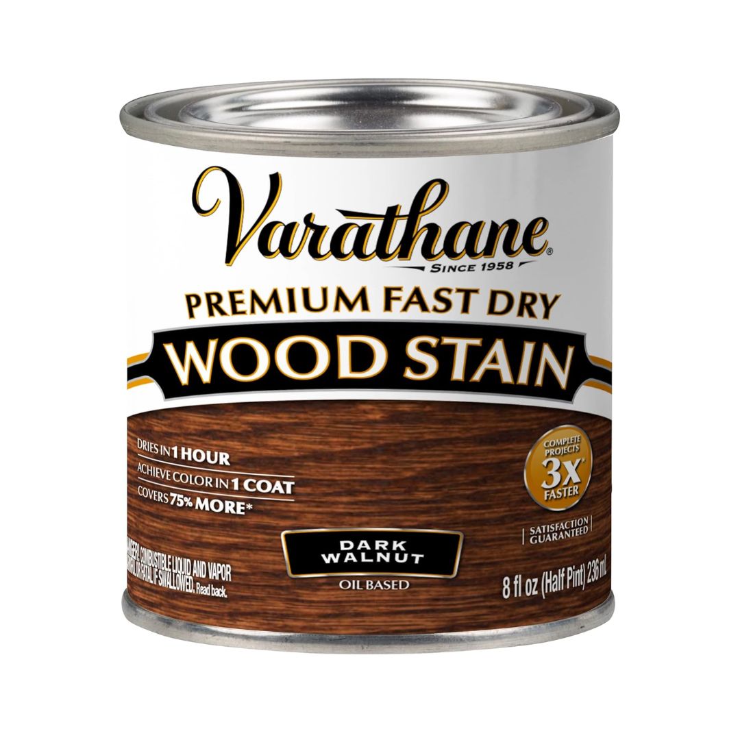 Varathane Premium Fast Dry Dark Walnut Oil-Based Wood Stain 236ml,020066211653