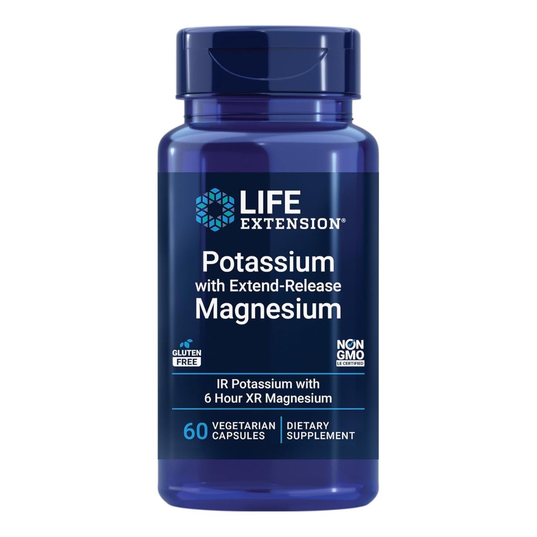 Life Extension Potassium & Extend-Release Magnesium 60 Veg Capsules