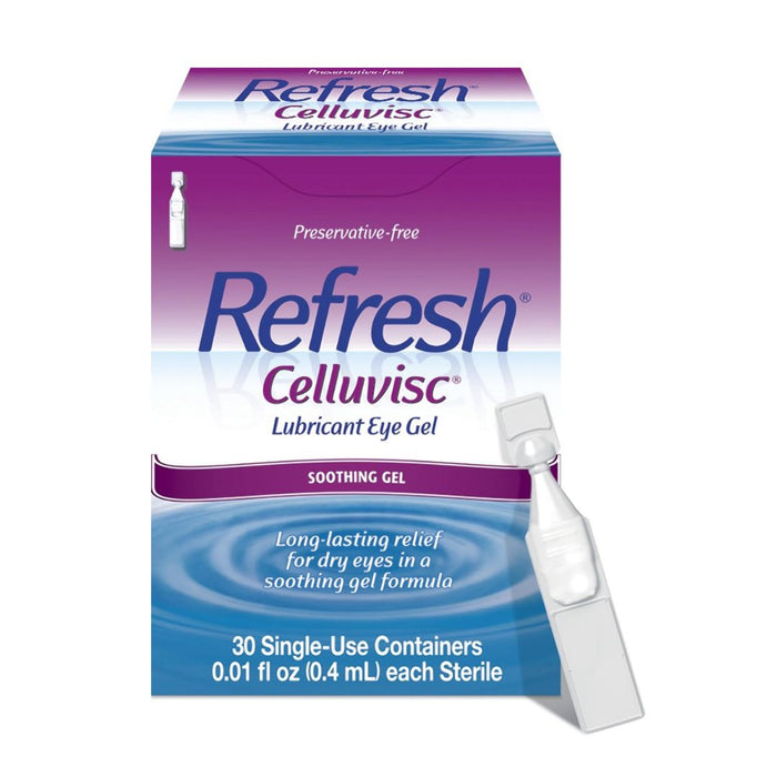 Refresh Celluvisc Lubricant Soothing Eye Gel Drops (Pack Of 30) 0.4ml