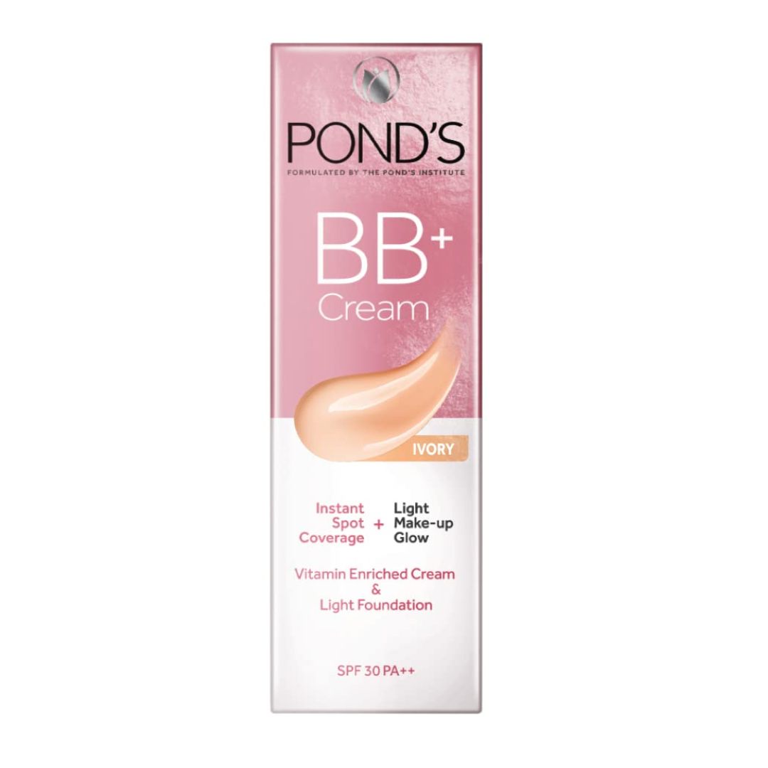 Pond's SPF 30 PA++ Instant Spot Coverage & Light Make-Up Glow Ivory BB+ Cream 18g