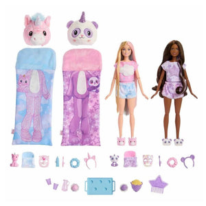 Mattel Barbie Cutie Reveal Slumber Party Gift Set 2 Doll 35+Surprises For Kids 3+ Years