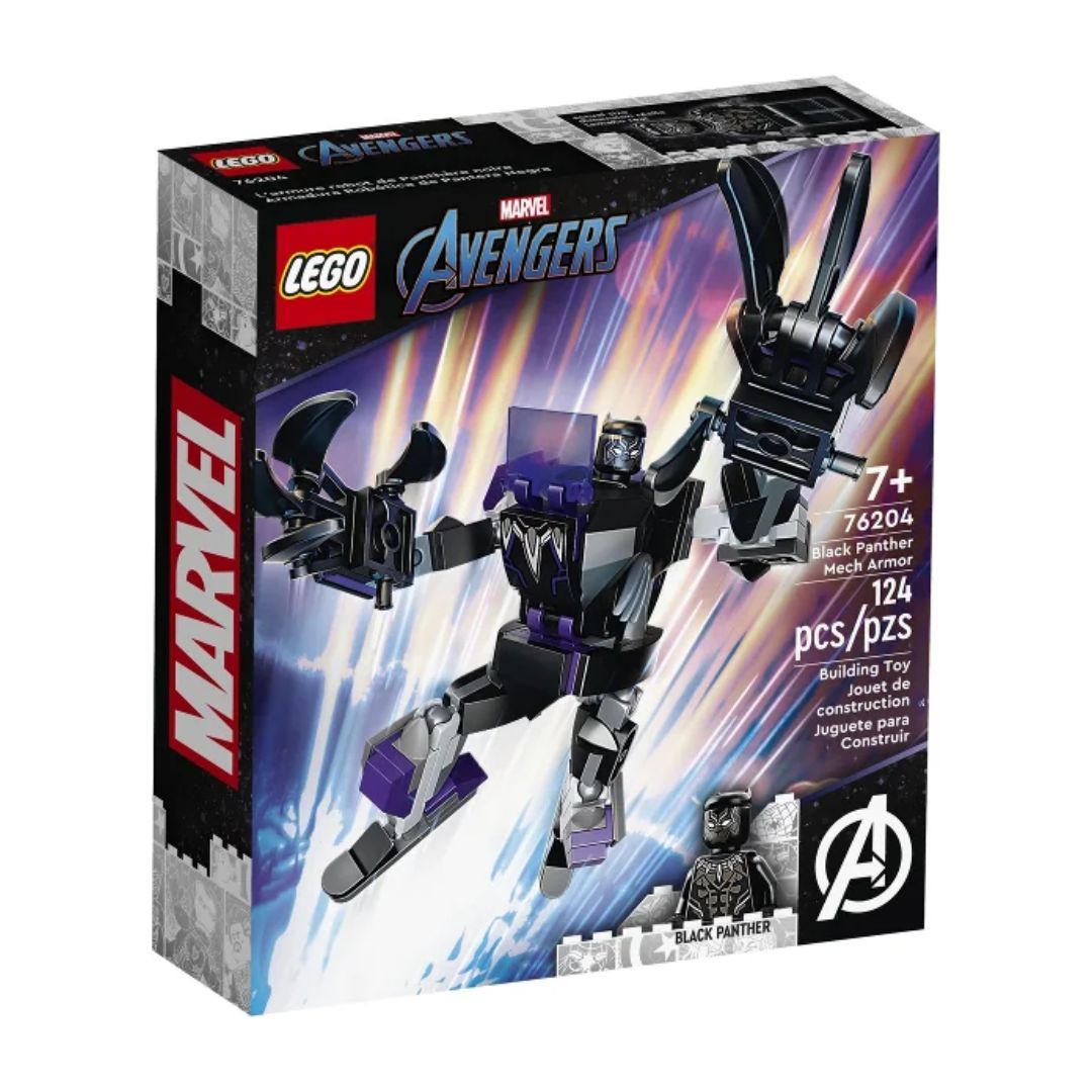 LEGO Marvel Avengers Black Panther Mech Armour 76204 Building Blocks 124 Pieces For 7+ Years