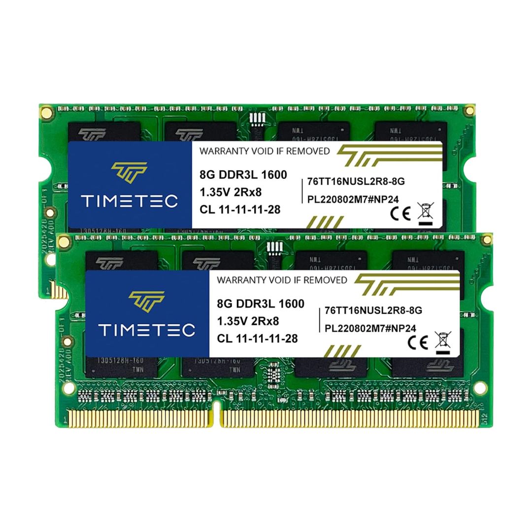 Timetec Premium Memory Laptop Notebook 8GB DDR3L 1600 RAM Kit (Pack Of 2),X000U4ZY1H,