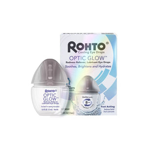 Rohto Optic Glow Redness Relief Dual Lubricant Cooling Eye Drops 13ml