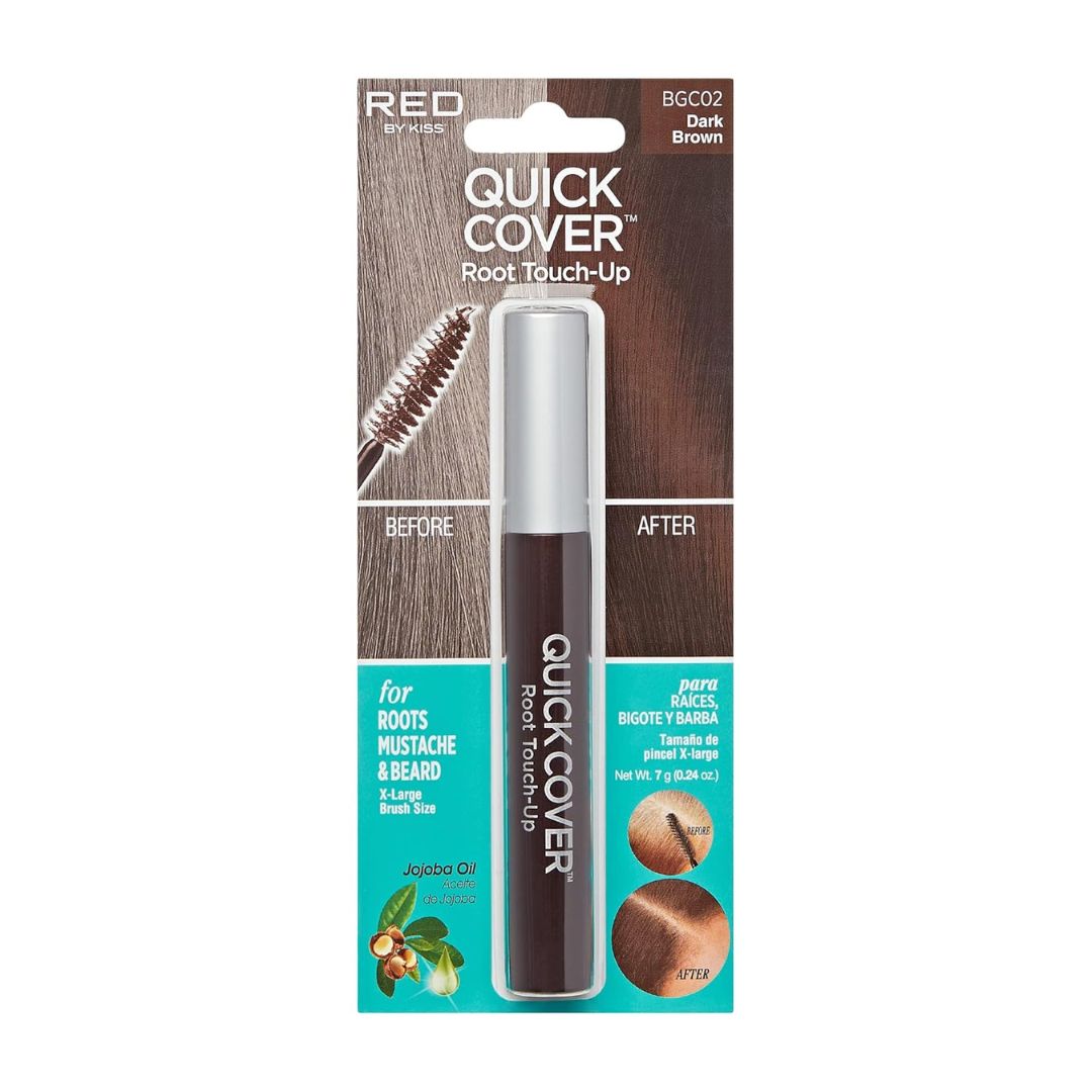 Red By Kiss Quick Cover X-Large Root Touch-Up Brush For Roots, Mustache & Beard 7g,731509005875