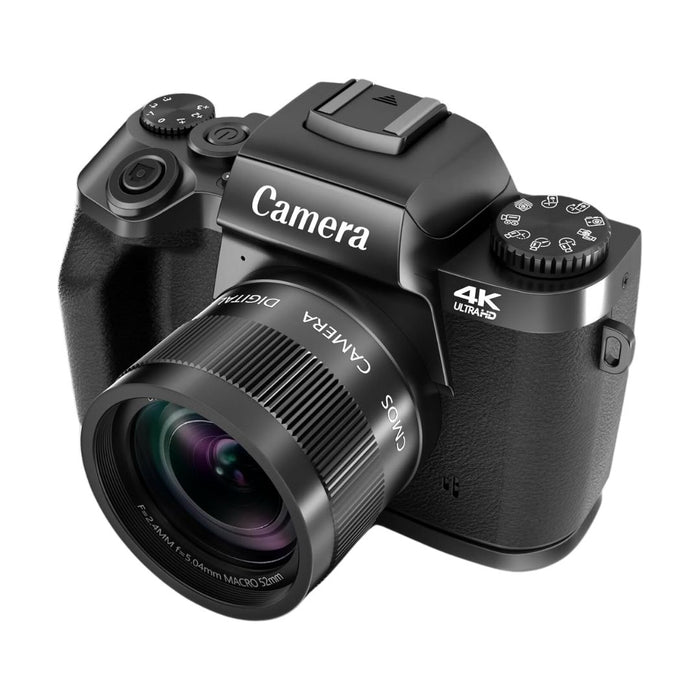 Saneen 4K Ultra HD 64MP WiFi Touch Screen Black Digital Camera, Micro SD Card, Case + 1 Battery