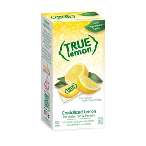 True Lemon Crystallized Lemon Powder Drink Mix Packets (Pack Of 100) 0.8g Each