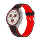 Swatch Omega Speedmaster Moonswatch 20mm Black & Red Silicone Band