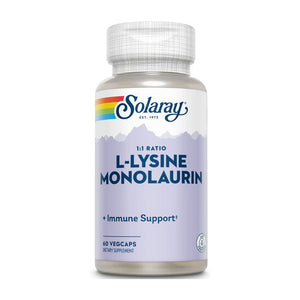 Solaray L-Lysine Monolaurin 1:1 Ratio 60 Veg Capsules,076280352818