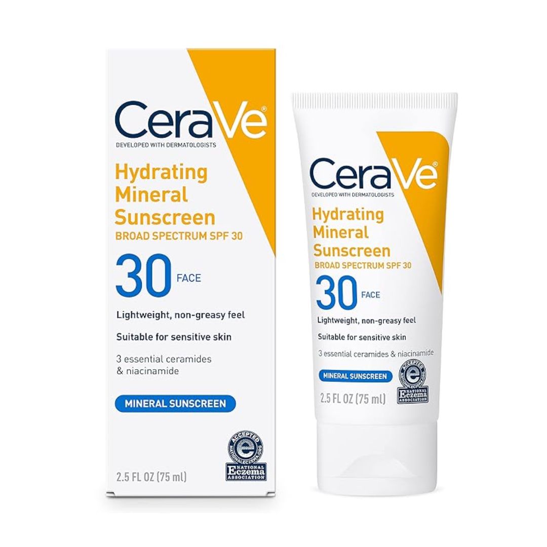 CeraVe SPF 30 Hydrating Mineral Face Sunscreen For Sensitive Skin 75ml,3606000515031