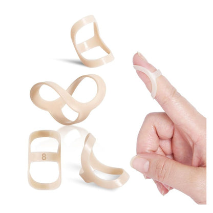 UAKIKAU Plastic Large Size Oval Finger Splint 8 Count (5,6,7,8,9,10,11,12)