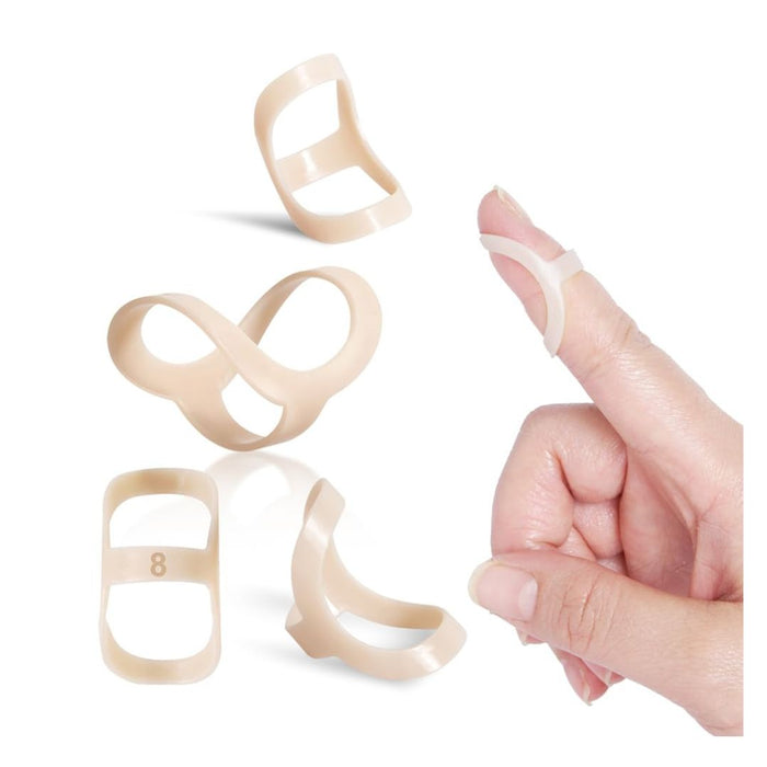 UAKIKAU Plastic Large Size Oval Finger Splint 8 Count (5,6,7,8,9,10,11,12)