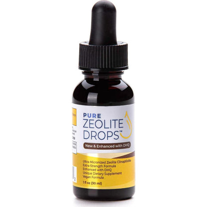 Fulvic & Humic Acid Liquid, 1 oz Bottle, Zeolite Suspension, 100% Bioavailable, DHQ Enhanced, Immune & Gut Support, Easy to Take
