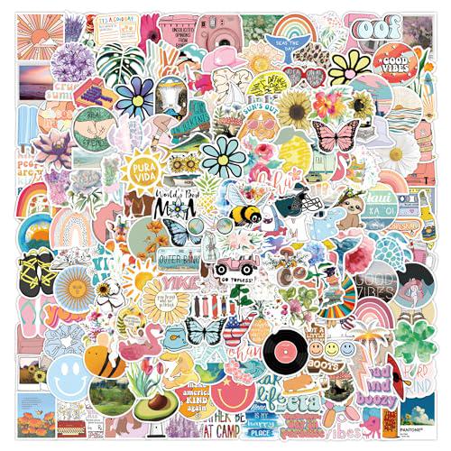 Eoaod 200Pcs Cute Water Bottle Stickers for Kids, Waterproof Vinyl Aesthetic Sticker Pack for Laptops, School, Skateboards & More