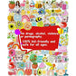 Eoaod 200Pcs Cute Water Bottle Stickers for Kids, Waterproof Vinyl Aesthetic Sticker Pack for Laptops, School, Skateboards & More