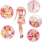 20 Pcs Doll Clothes And Accessories Handmade 2 Sequins Dresses 4 Fashion Dresses 4 Tops And Pants Casual Outfits 10 Shoes For 11.5 Inch Girl Dolls,