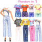 20 Pcs Doll Clothes And Accessories Handmade 2 Sequins Dresses 4 Fashion Dresses 4 Tops And Pants Casual Outfits 10 Shoes For 11.5 Inch Girl Dolls,