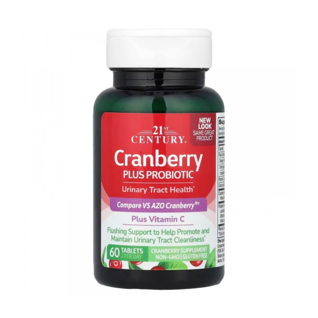 21st Century Cranberry Plus Probiotic Urinary Tract Health 60 Tablets