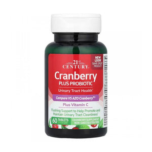 21st Century Cranberry Plus Probiotic Urinary Tract Health 60 Tablets