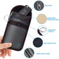 2Pack Faraday Key Bag With Fob, Car RFID Signal Blocking Carbon Fiber Pouch With Card Storage, Anti-Theft Anti-Hacking Keys Security Protector, Automotive Keys Protection Case Universal For Most Keys,