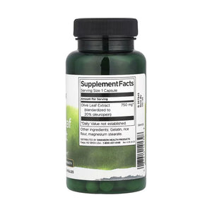 Swanson Extra Strength Olive Leaf Extract 750mg 60 Capsules