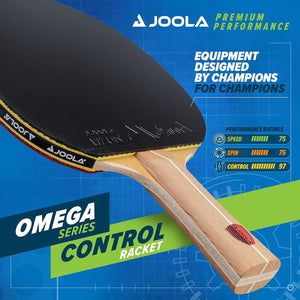 JOOLA Premium Performance Omega Series Black & Red Control Table Tennis Racket