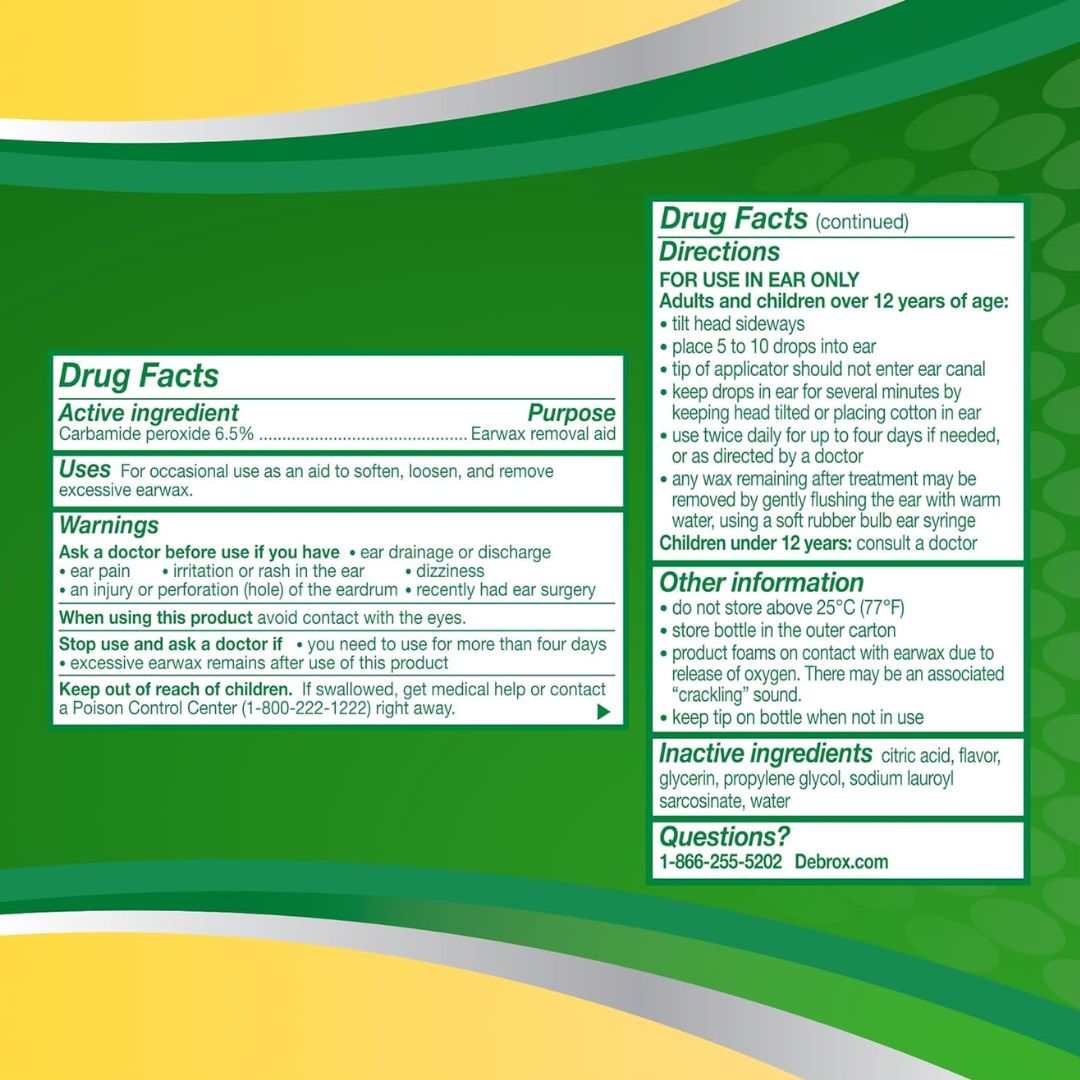 Debrox Earwax Removal Aid Drops 15ml