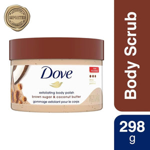 Dove Brown Sugar & Coconut Butter Exfoliating Body Scrub 298g,011111022690