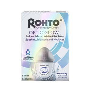 Rohto Optic Glow Redness Relief Dual Lubricant Cooling Eye Drops 13ml