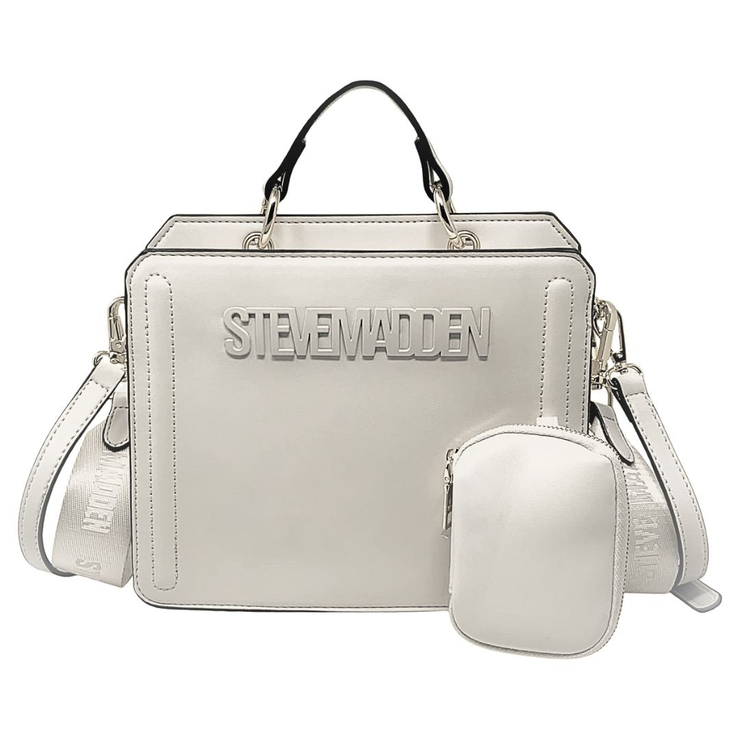 Steve Madden Bevelyn Satchel Crossbody Bag With Detachable Straps For Women,1020000000009