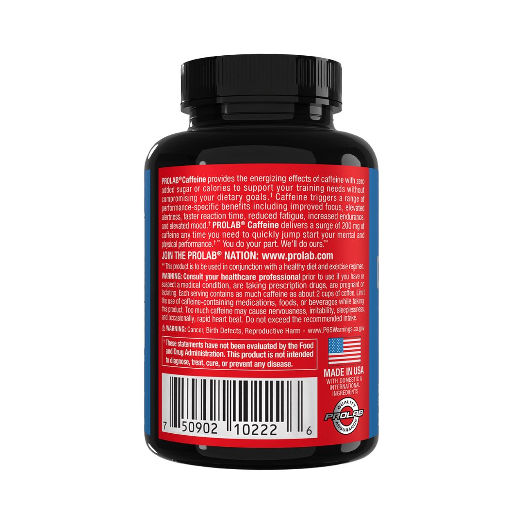 Prolab Caffeine 200mg 100 Veg Tablets,750902102226