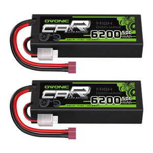Ovonic High Discharge 7.4V 6200mAh 50C Li-Po Battery (Pack Of 2)