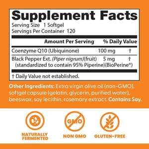 Doctor's Best High Absorption CoQ10 100mg 120 Softgels