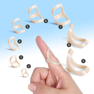 UAKIKAU Plastic Medium Size Oval Finger Splint 8 Count (2,3,4,5,6,7,8,9)