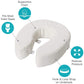 DMI 2 Inch Foam Padding White Leather Toilet Seat Cushion