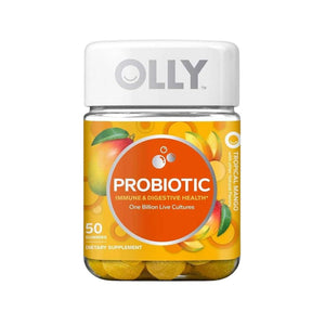 OLLY Probiotic Tropical Mango Flavor 50 Gummies