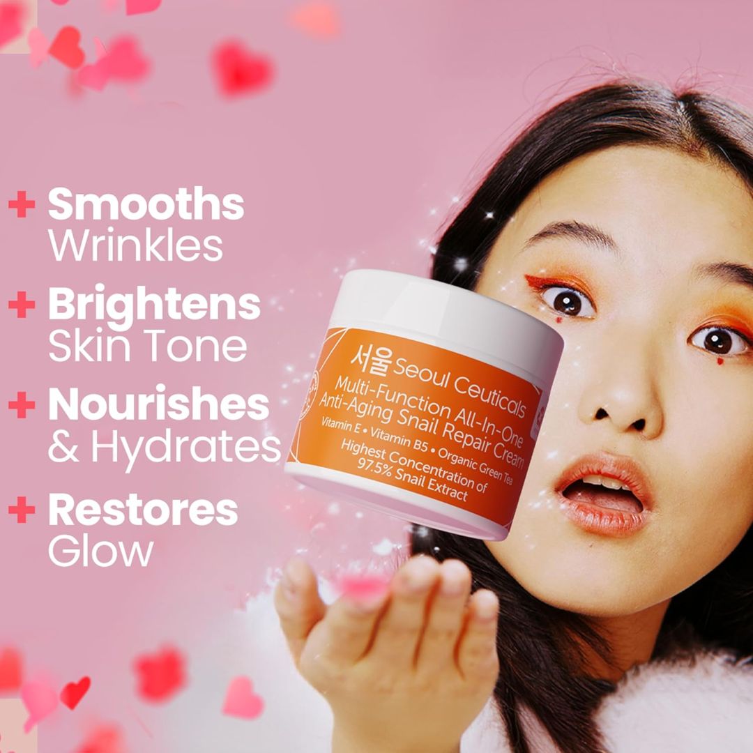 Seoul Ceuticals Korean Skin Care Anti-Aging Snail Repair Cream 60ml